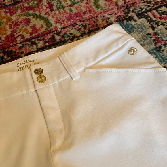 Lilly Pulitzer Luxletic Cameron Golf Pants UPF 50+ Resort White Size 6 - Picture 3 of 7
